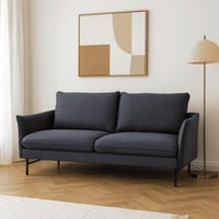 كنب بيزا مودرن 2 مقعد قماش بيج