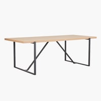 طقم طاولة سفرة مستطيلة سطح خشب هندسي بيج مع 6 كراس...