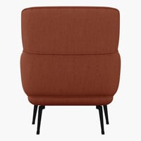 كرسي قماش من إلفيس ارجل معدنية لون بني مقاس 91x86x...