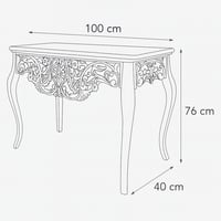 كونسول نوفيلّا بوهيمي من الخشب تشطيب ريفي لون ابيض...