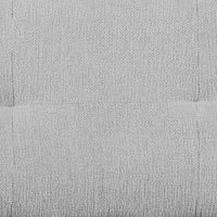 كنبة فيورزا 3 مقاعد قماش لون رمادي فاتح بأرجل معدن