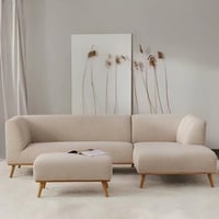 كنبة زاوية ايلفار قطعتين على شكل حرف L - قماش شاني...