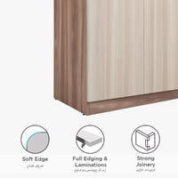 خزانة ملابس 6 أبواب ودرجين ومرآة - بريكستون