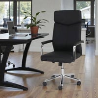 كرسي مكتب أمارانتا دوار متحرك جلد اسود