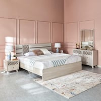 طقم غرفة نوم سوبر كينج -5 قطع من هيرشي - 200x200 س...