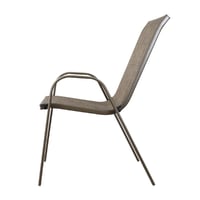 كرسي جلوس للحديقة والرحلات معدن و قماش لون رمادي م...