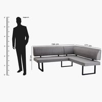 طقم سفرة ركنية 6 مقاعد مع مقعد بنش من كارميل