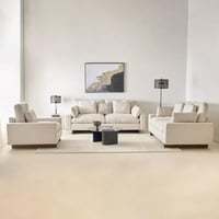 كنبة قماش 3 مقاعد مع وسادتين للخصر ووسادتين للرأس...