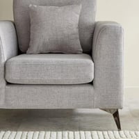 كنبة مفردة فيوريلا قماش كتان لون رمادي بارجل معدني...