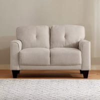 كنبة بورتوفينو 3 مقاعد قماش لون بيج بارجل بلاستيك...