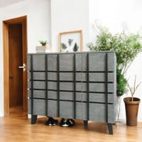 خزانة أحذية كاما خشب 3 أبواب باللون الرمادي مقاس 1...