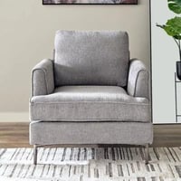 كرسي أورِيليا بمساند ذراعين قماش بوليستر لون رمادي...