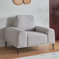 كنبة مفردة مونتارا قماش لون رمادي بارجل معدنية لون...