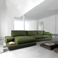 كنبه زاوية ماكنتوش على شكل حرف L -قماش شانيل متعدد...