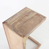 طاولة خدمة سافورا خشب هندي طبيعي لون خشبي مقاس 40x...