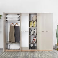 دولاب ملابس هايز خشب 6 أبواب مع مرايا مقاس 216x60x...