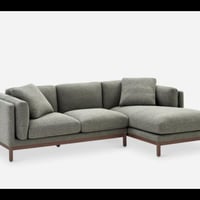 كنبة زاوية مودا على شكل حرف L - لون رمادي