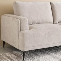 كنبة قماش 3 مقاعد مع وسادتين من فرنزي لون بيج