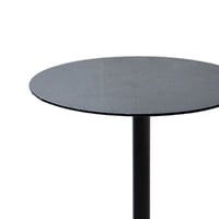 طاولة خدمة مودرن مستديرة بقاعدة ثابتة - لون أسود