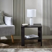 طاولة جانبية فيلوراي مربعة برف سفلي خشب هندسي لون...