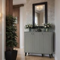 خزانة أحذية رافين خشب 3 أبواب باللون الاخضر مقاس 1...