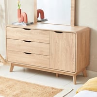 طاولة تزيين كبيرة بباب واحد و3 أدراج خشب من نورديك...