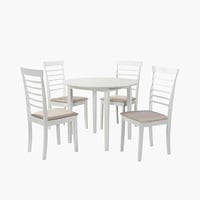 طقم سفرة خشب 4مقاعد من نوفا لون ابيض