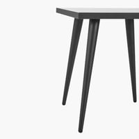 طاولة جانبية سطح ميلامين رمادي فاتح بأرجل معدن اسو...