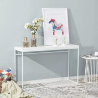 طاولة كونسول فالونا خشب هندسي لون ابيض