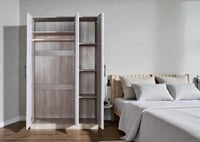 دولاب ملابس أليسيا خشب لون رمادي فاتح 3 باب بتصميم...