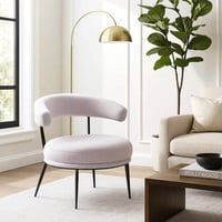 كرسي مفرد اركاديا بوكليه بارجل معدن لون رمادي