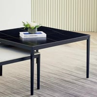 طاولة قهوة دولڤيرا قطعتين مربعة سطح من الحجر الملب...