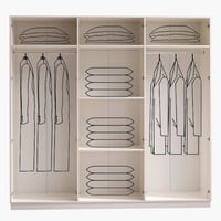 دولاب ملابس سوهو 6 أبواب مع 2 مرايا مقاس 220x55x21...