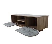 طاولة تلفزيون خشب ماليزي-رمادي وأسود