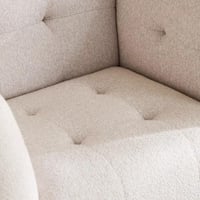 كنبة كاليستا بمقعد قماش بوكليه لون كريمي و رمادي ب...