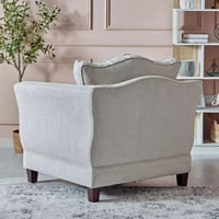 كنبة مفردة تافيرا بمساند ذراعين مع وسادة قماش لون...