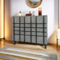 خزانة أحذية كاما خشب 3 أبواب باللون الرمادي مقاس 1...