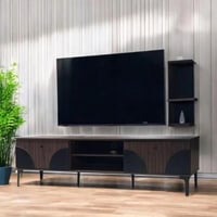 طاولة تلفزيون ماريو خشب باللون البني x أسود مقاس 1...