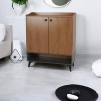 دولاب أحذية كولان خشب باللون البني بتصميم عملي و ف...