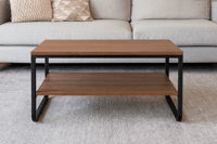 طاولة قهوة تارڤا خشب 2 دور لون خشبي مقاس 110x60x45...