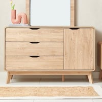 طاولة تزيين كبيرة بباب واحد و3 أدراج خشب من نورديك...