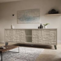 طاولة تلفزيون كارلا خشب باللون الخشبي مقاس 140x45x...