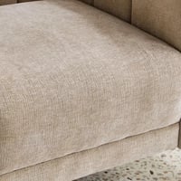 كنبة مفردة أفينزا بمساند ذراعين قماش لون بيج بارجل...