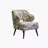 كرسي مفرد قماش مزيّن من جانزي