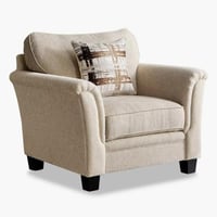 كنبة أورفيلّا بمساند ذراعين مع وسادة قماش لون بيج...