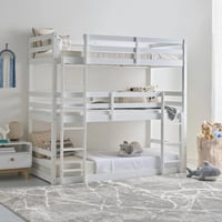 سرير فردي 3 طوابق قابل للتحويل لأسرّة منفصلة فانيل...