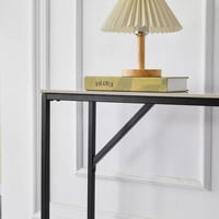 طاولة كونسول أرفينزا من الحجر الملبد بارجل معدن لو...