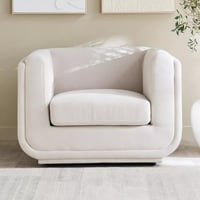 كرسي فينيتسيا بمساند ذراعين نكست قماش شانيل ناعم ل...