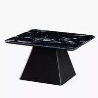 طقم طاولة قهوة تورڤيلّي قطعتين بسطح حجري لون اسود...