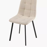 طقم طاولة سفرة مستديرة سطح خشب 4 كراسي قماش بيج بأ...